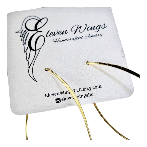 New Eleven Wings Aqua Amazonite Earrings Artisan Dangle Pierced Wire Dai… - Picture 6 of 9